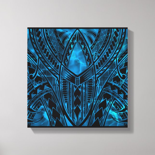 Polynesian Pattern Design Canvas Print (Front)