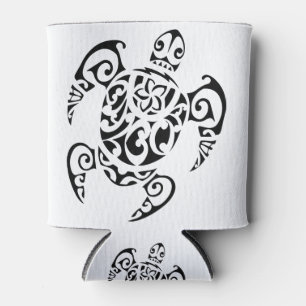 Polynesian Sea Turtle Maori tattooing Can Cooler