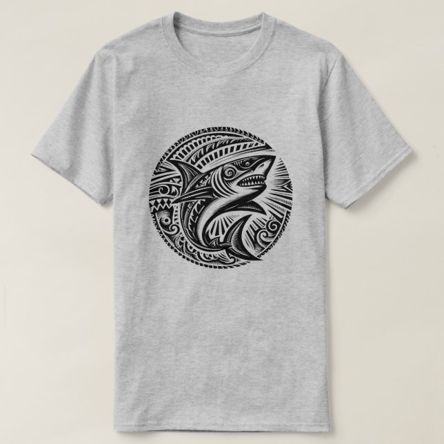 Polynesian Shark T-Shirt (Design Front)