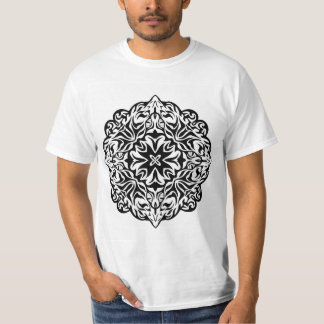 Polynesian style abstract tattoo mandala black T-Shirt