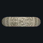 Polynesian Tribal Face Brown Skateboard<br><div class="desc">Polynesian tribal face design</div>