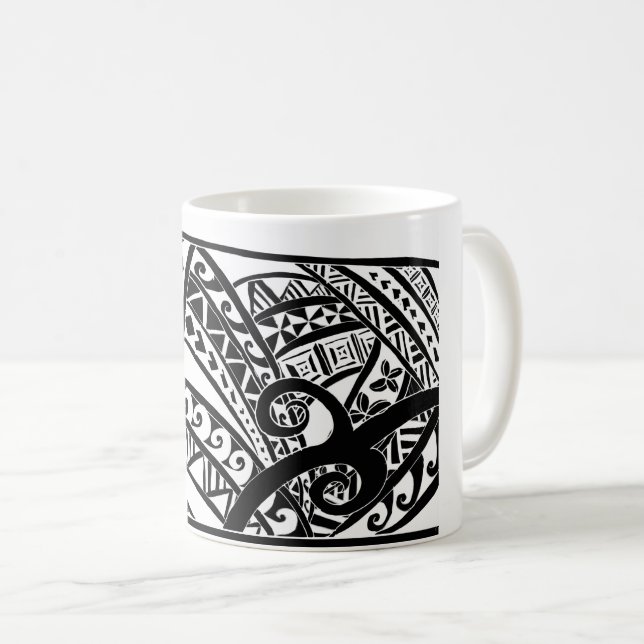 Polynesian Tribal Mug (Front Right)