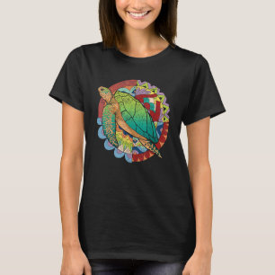 Polynesian Tribal Sea Animal  Colorful Hawaiian Tu T-Shirt