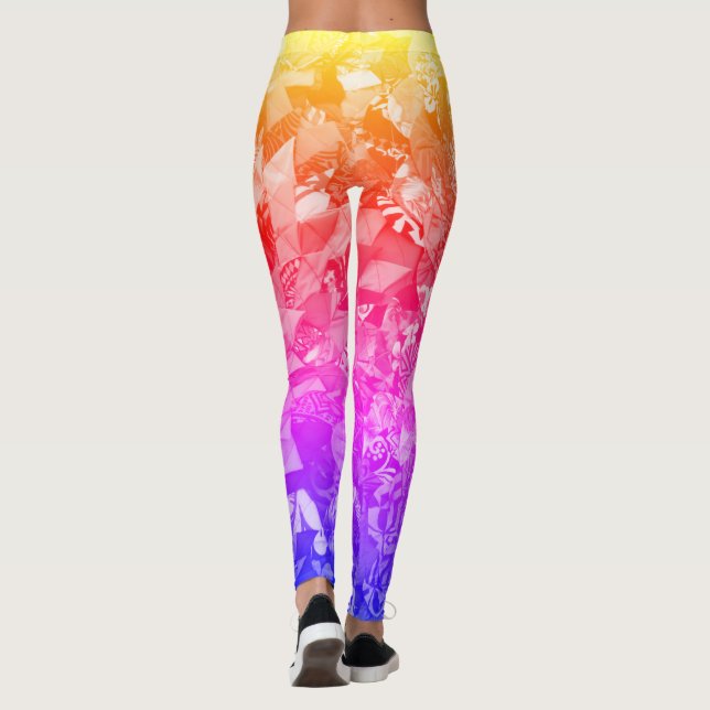 POLYNESIAN WAIKIKI PATTERNS LEGGINGS (Back)