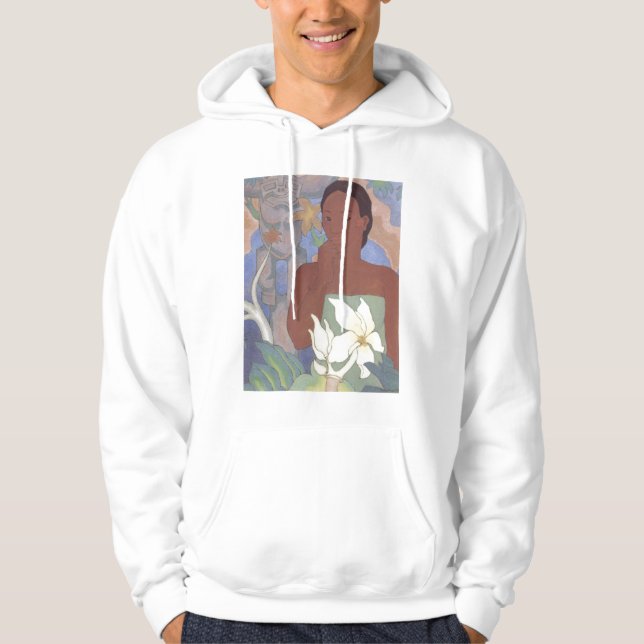 'Polynesian Woman and Tiki' - Hoodie (Front)
