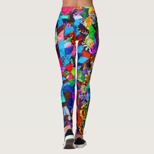 POLYNESIAN YASAWA PATTERNS LEGGINGS (Back)