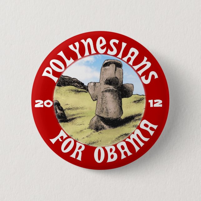 Polynesians for Obama 6 Cm Round Badge (Front)