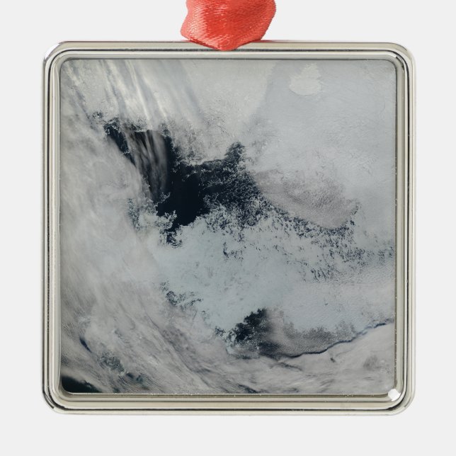 Polynya (open water) in the Beaufort Sea Metal Tree Decoration (Front)