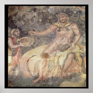 Polyphemus the Cyclops, Roman mosaic Poster