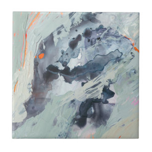 Polyphonic Sea - Blue Ceramic Tile