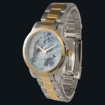 Polyphonic Sea - Blue Watch<br><div class="desc">Polyphonic Sea I by Victoria Borges. Features a multitude of colours applied in swirls,  strokes,  and blots.</div>
