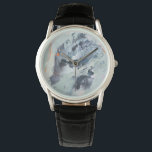 Polyphonic Sea - Blue Watch<br><div class="desc">Polyphonic Sea I by Victoria Borges. Features a multitude of colours applied in swirls,  strokes,  and blots.</div>