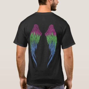 Polysexual Flag - Angel Wings T-Shirt