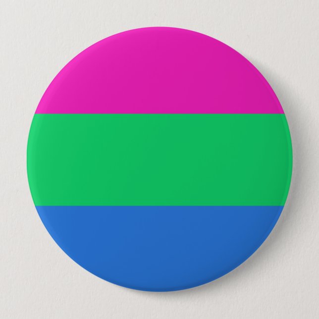 Polysexual Pride Flag 10 Cm Round Badge (Front)