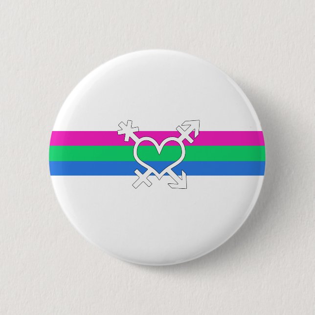 Polysexual Pride Flag 6 Cm Round Badge (Front)