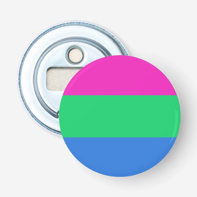 Polysexual Pride Flag Bottle Opener (Front)