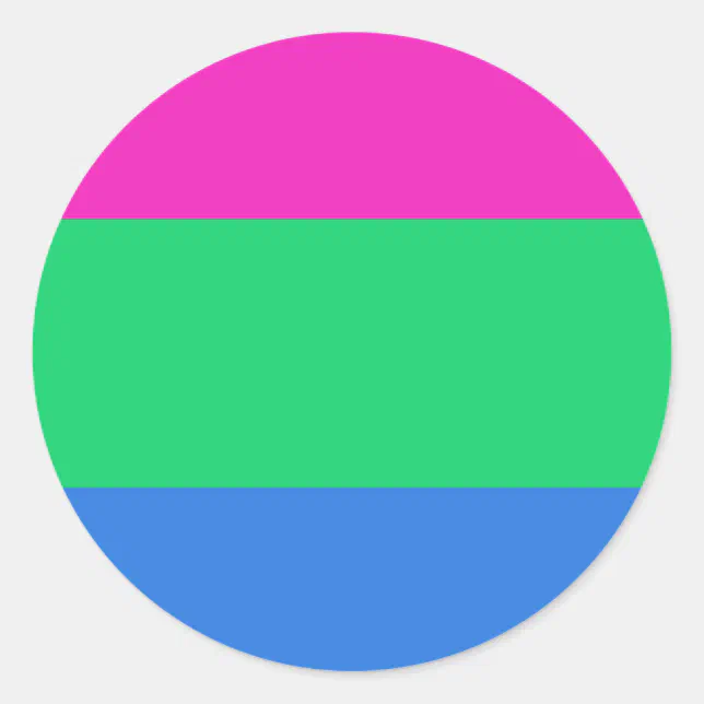 Polysexual Pride Flag Classic Round Sticker Zazzle