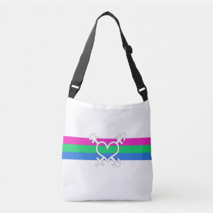 Polysexual Pride Flag Crossbody Bag