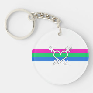 Polysexual Pride Flag Key Ring