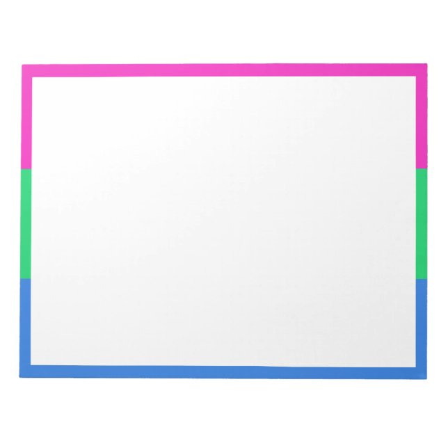 Polysexual Pride Flag Notepad (Front)