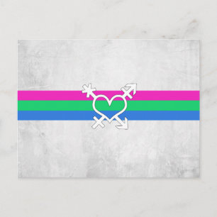 Polysexual Pride Flag Postcard