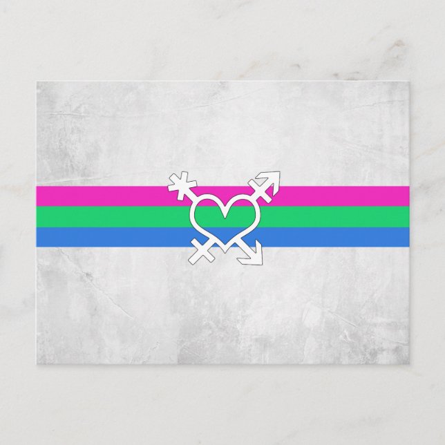 Polysexual Pride Flag Postcard (Front)