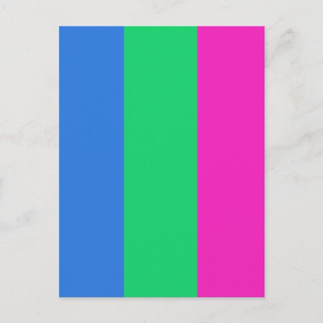 Polysexual Pride Flag Postcard (Front)