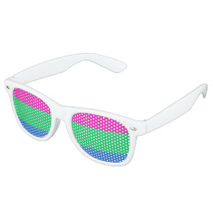 Polysexual Pride Flag Retro Sunglasses