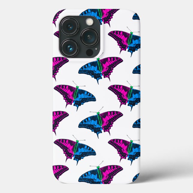 Polysexual Pride Flag Swallowtail Butterfly Case-Mate iPhone Case (Back)