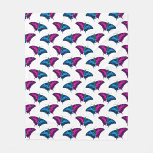 Polysexual Pride Flag Swallowtail Butterfly Fleece Blanket