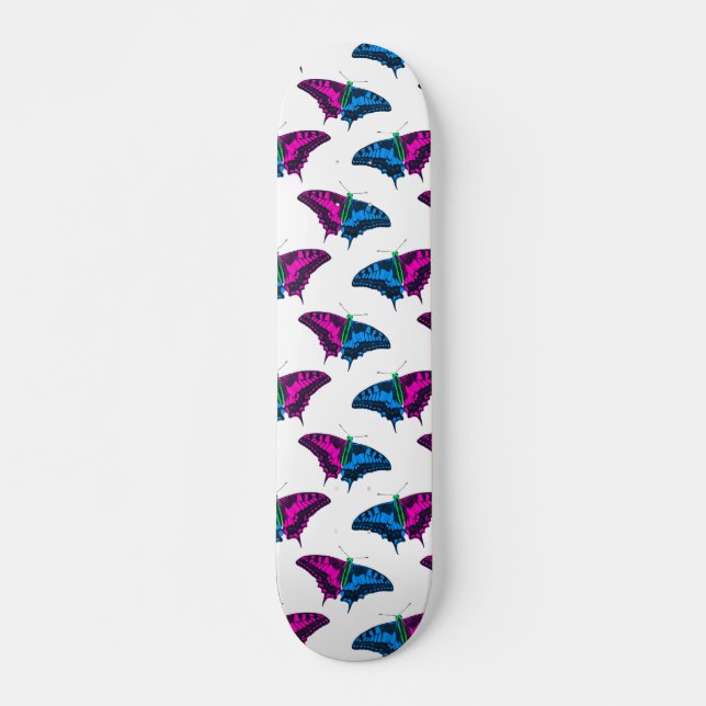 Polysexual Pride Flag Swallowtail Butterfly Skateboard (Front)