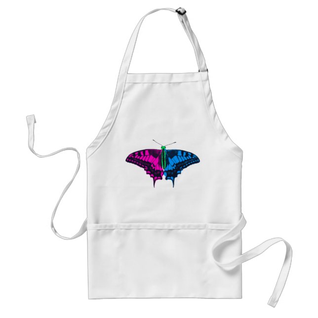 Polysexual Pride Flag Swallowtail Butterfly Standard Apron (Front)