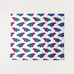 Polysexual Pride Flag Swallowtail Butterfly Tapestry