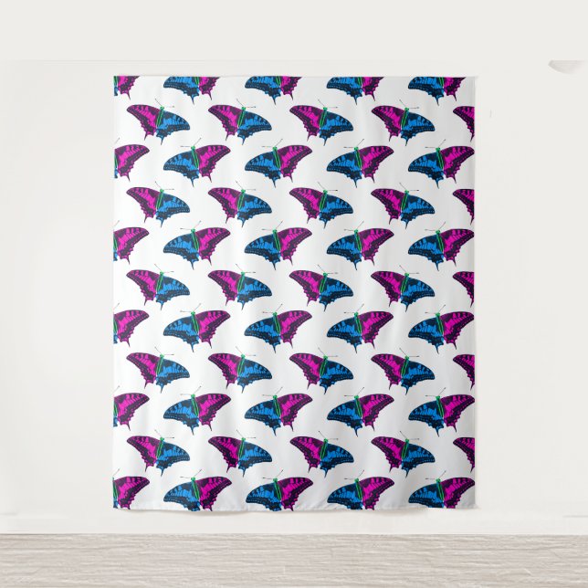 Polysexual Pride Flag Swallowtail Butterfly Tapestry (Front)