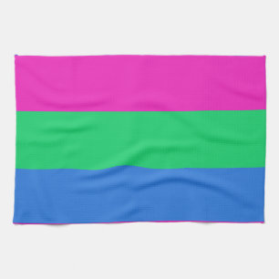 Polysexual Pride Flag Tea Towel