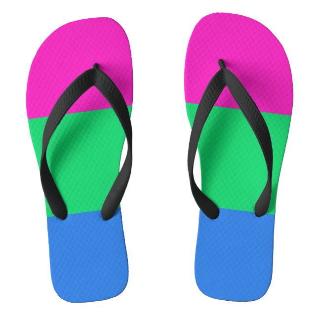 Polysexual Pride Flag Thongs (Footbed)