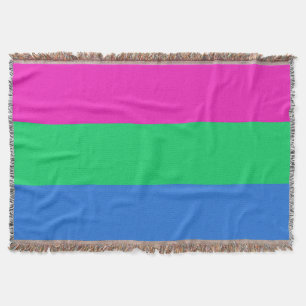 Polysexual Pride Flag Throw Blanket