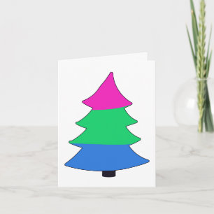 Polysexual Pride Holigay Tree Card