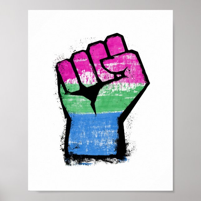 Polysexual Protest Fist Poster (Front)