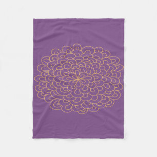 Pom Flower Throw Fleece Blanket