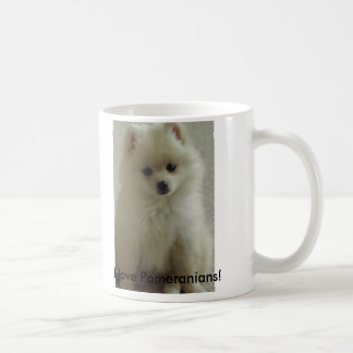 pom, I love Pomeranians! Coffee Mug