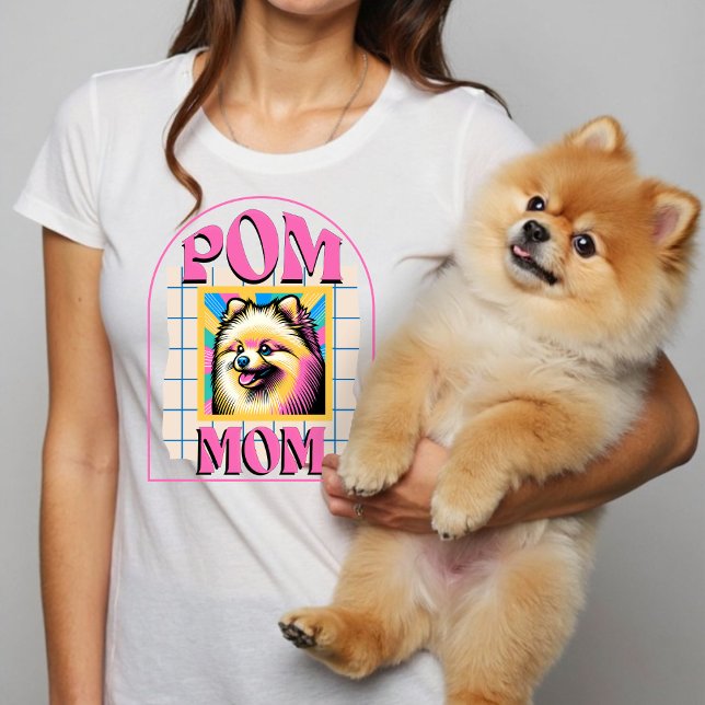 Pom Mum Dog Mama Shirt Gift for Pomeranian Owner (Pom Mom Dog Mama Shirt Gift for Pomeranian Owner)