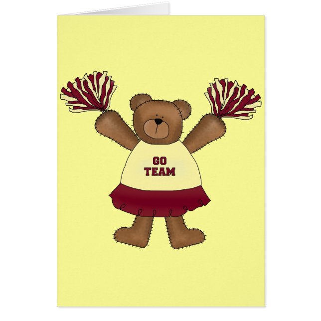 Pom Pom Cheerleader Bear Tshirts and Gifts (Front)