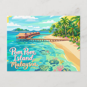 Pom Pom Island Malaysia Postcard
