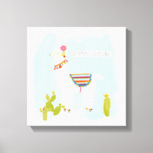 Pom Pom Llama Rama- Llater Llosers Canvas Print