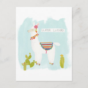 Pom Pom Llama Rama- Llater Llosers Postcard
