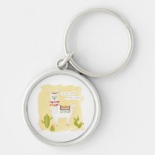 Pom Pom Llama Rama- Save the Drama for Your Llama Key Ring