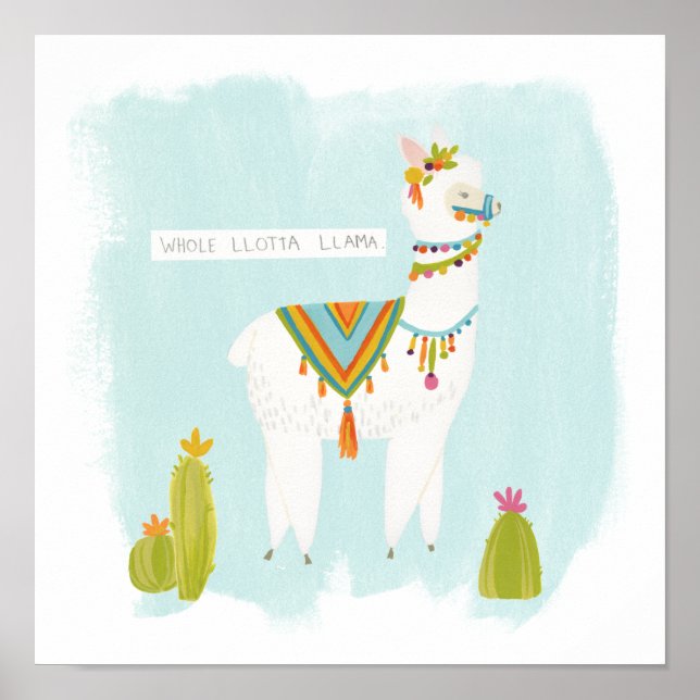 Pom Pom Llama Rama - Whole Lotta Llama Poster (Front)