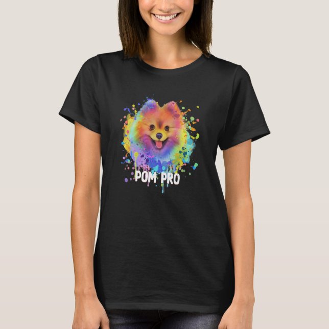 Pom Pro Pomeranian Humour Pom Pom Animal Pun Dog   T-Shirt (Front)