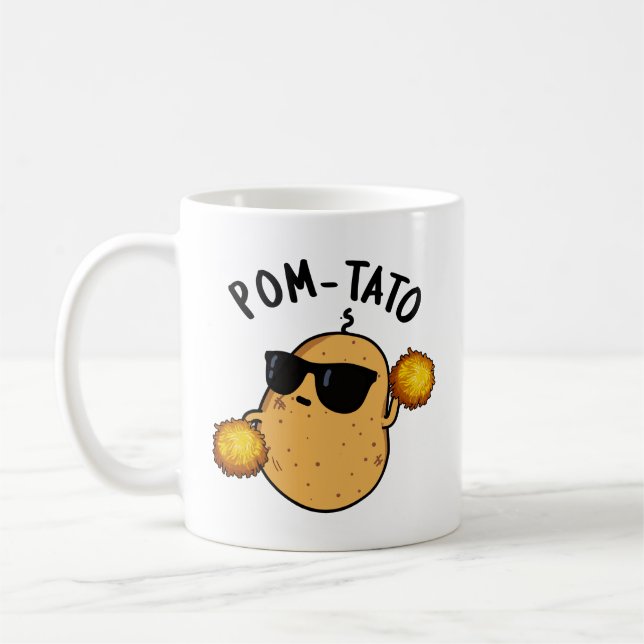 Pom-tato Funny Potato Pun  Coffee Mug (Left)